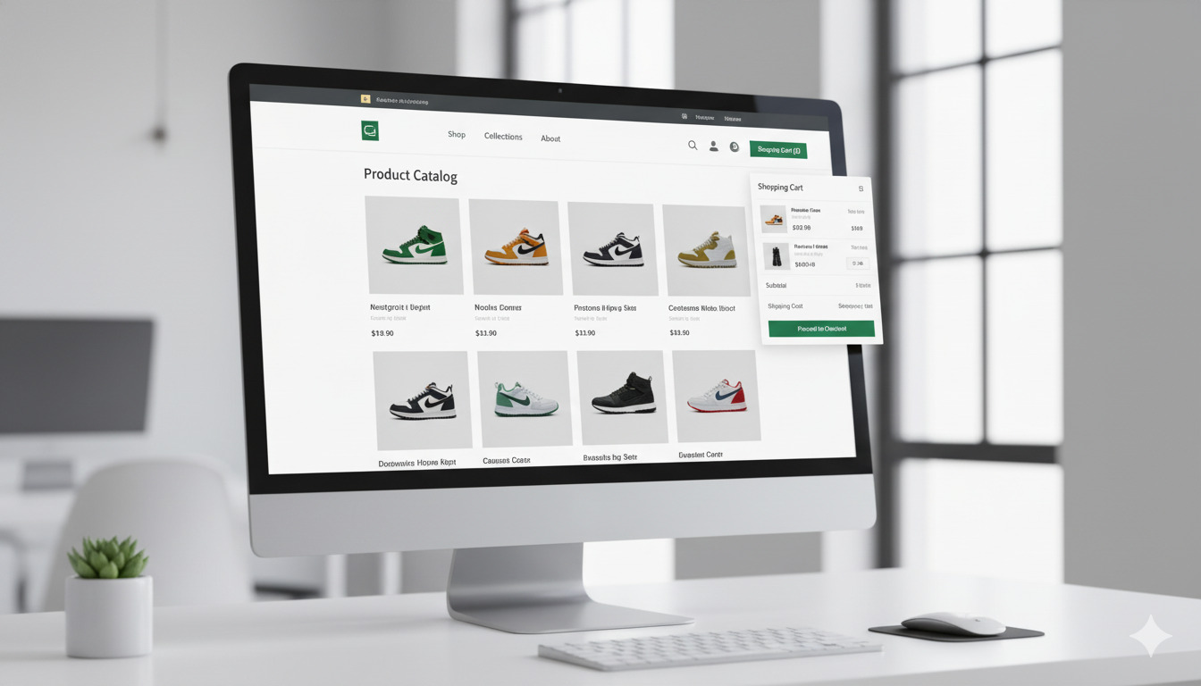 E-commerce platform with shopping cart and product catalog